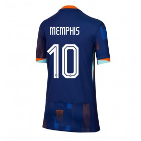 Dámské fotbalový oblečení Nizozemí Memphis Depay #10 Venkovní košile ME 2024 Krátkým Rukávem